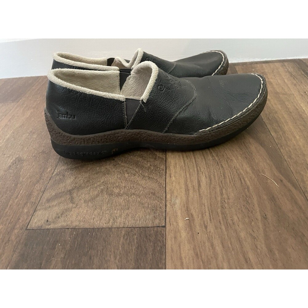 JAMBU Adventure Designs Gray Bar Harbor Slip On LIned Leather Shoes Women's 8M